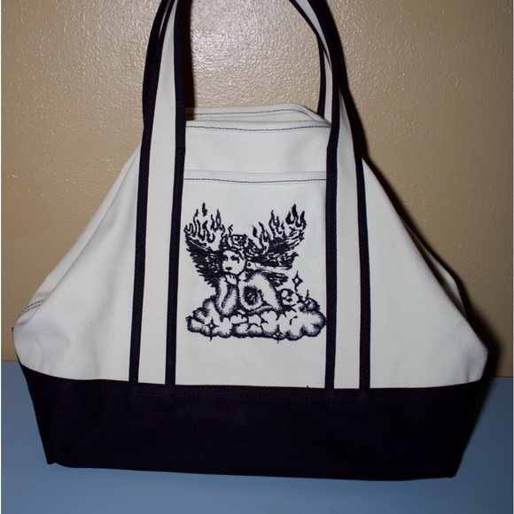 Kimchi Blue Embroidered Canvas Tote Bag Angel* Urban Outfitters - Picture 2 of 8